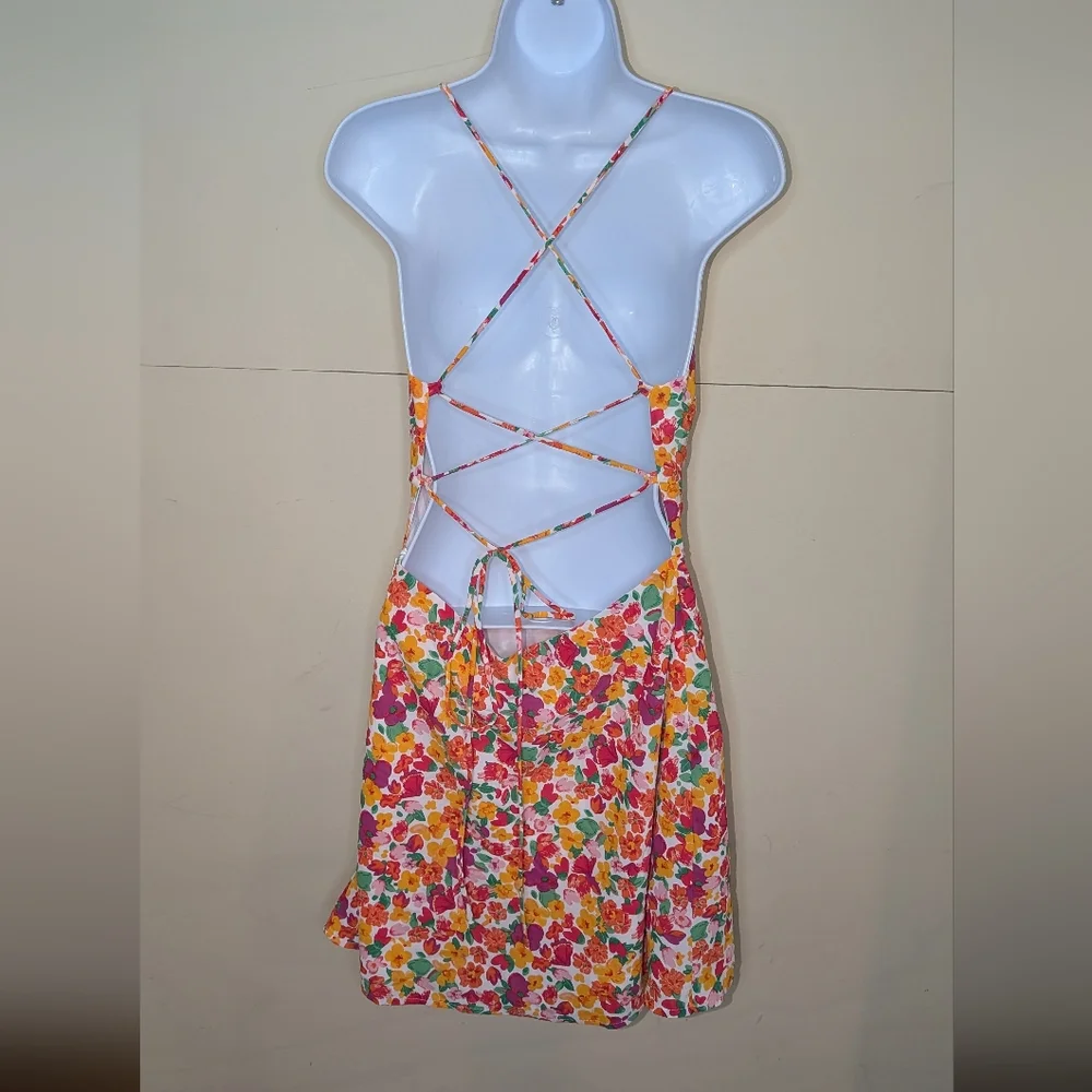 NWT Princess Polly Celena Rainbow Floral Mini Dress - Picture 4 of 9